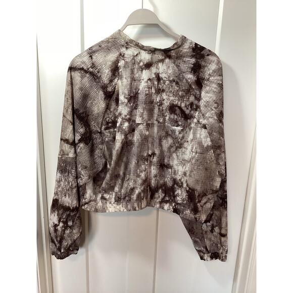 gymshark elevate woven jacket cement brown spray dye cropped women's size xxl. - Picture 6 of 10